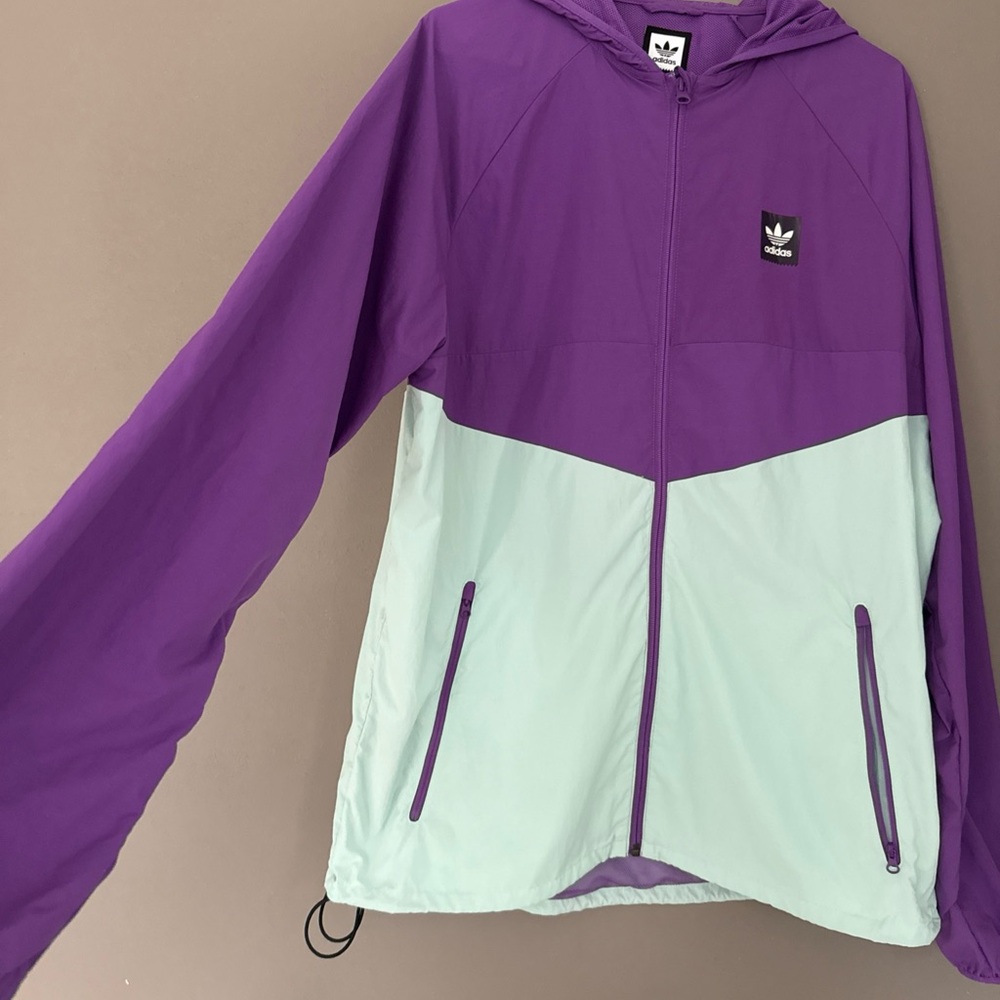 Adidas Two-Tone Purple and Mint Jacket size L